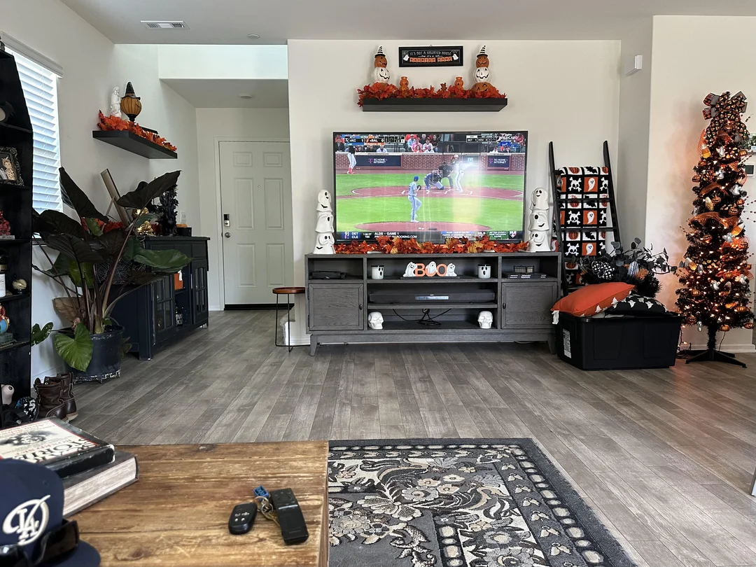 Smart TV, TV box, streaming stick and phone lined up as possible IPTV screens